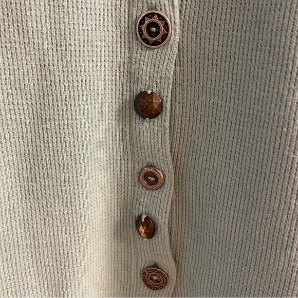 Soft Surroundings Sydney Tunic Top Light Green Cotton Large - Picture 4 of 7